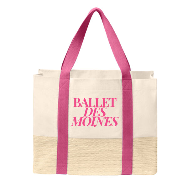 Port Authority Staw Market Tote - Printed Logo Thumbnail