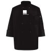 Ten Pearl Button Black Chef Coat Thumbnail