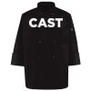 Ten Pearl Button Black Chef Coat Thumbnail