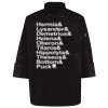 Ten Pearl Button Black Chef Coat Thumbnail